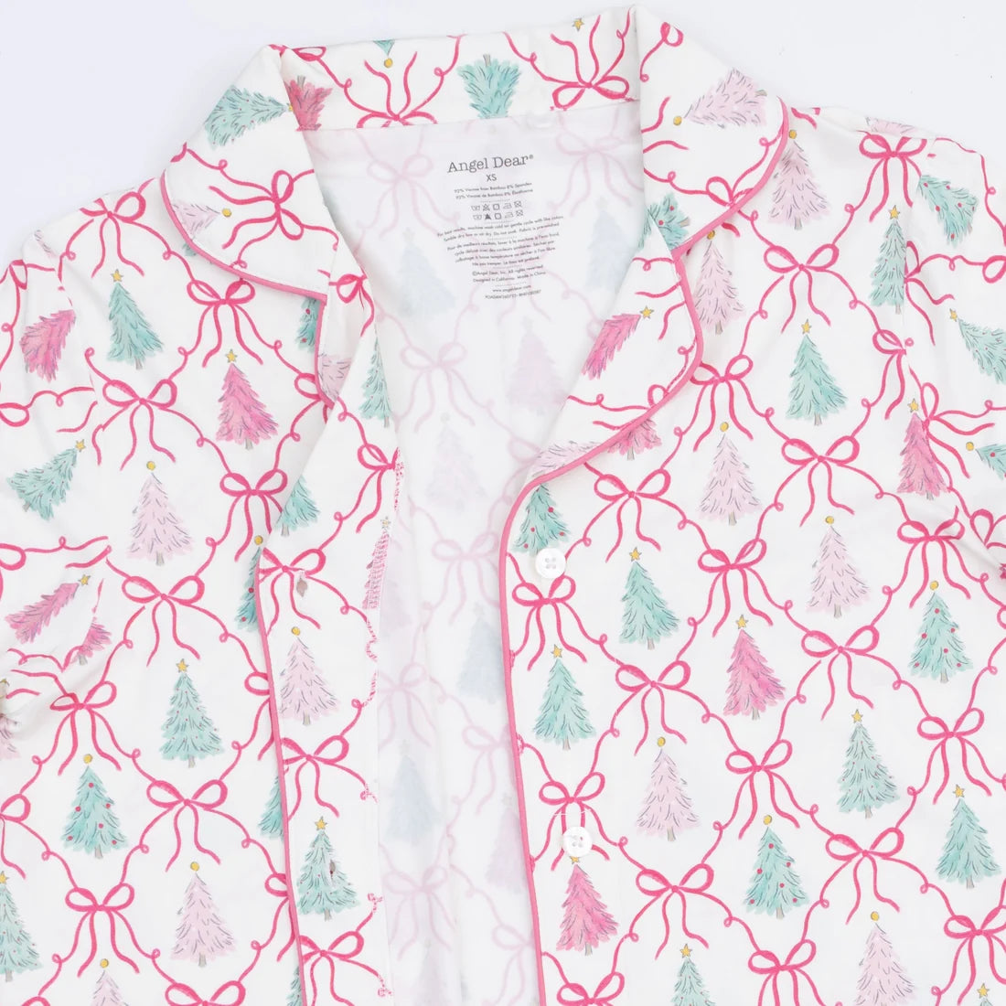 Bow Trellis Tree Long Sleeve Pajamas