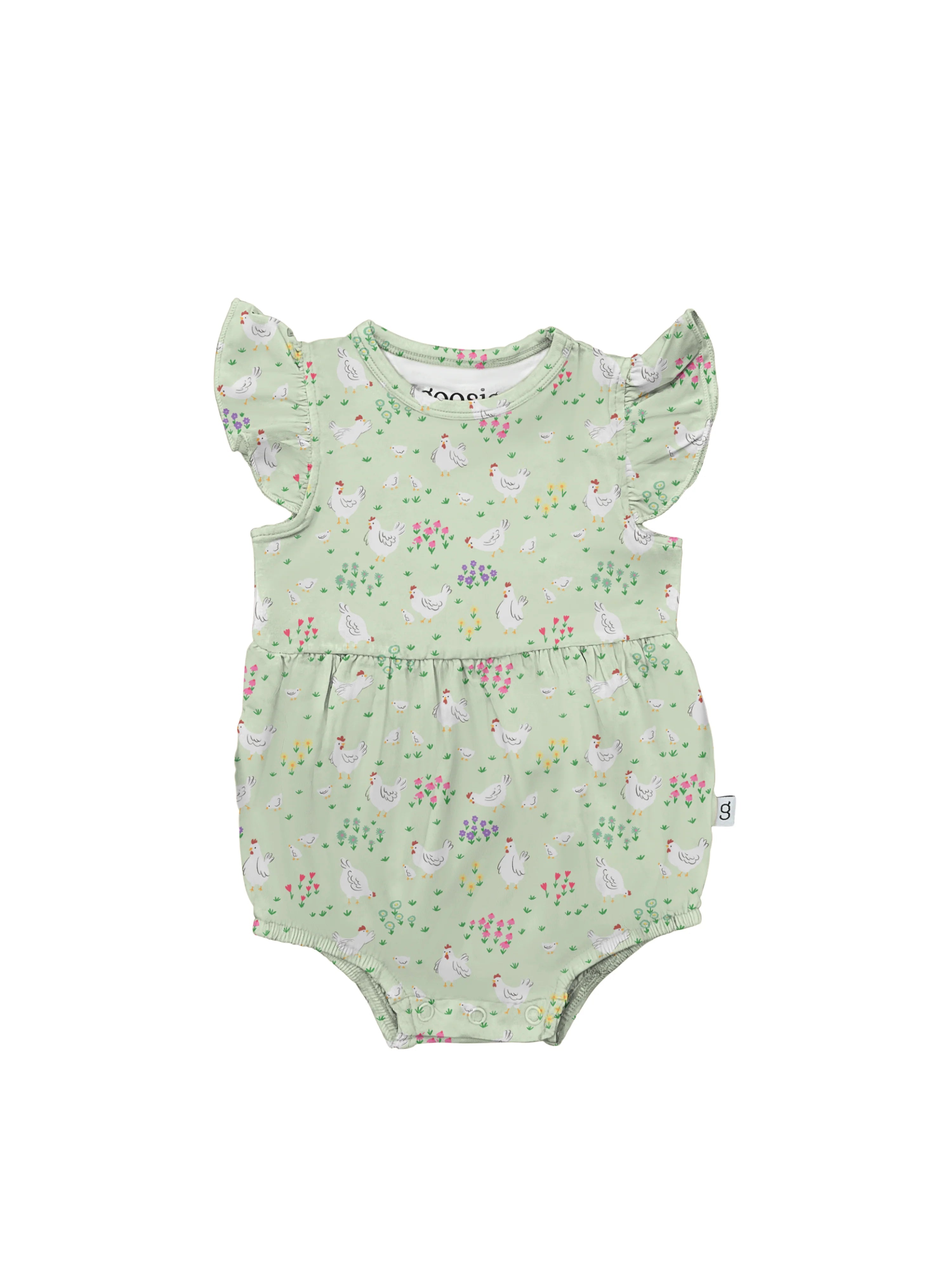 Spring Chickens Short Flutter Sleeve Bubble