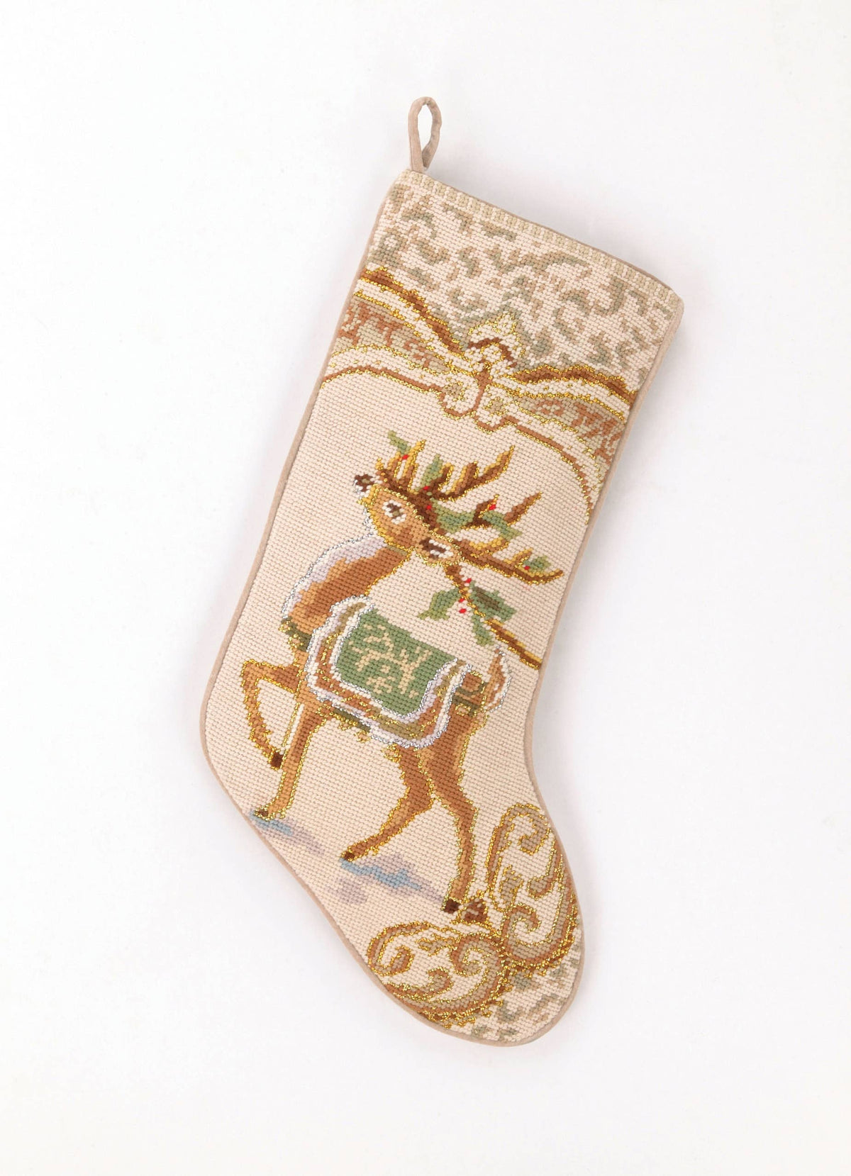 Reindeer Needlepoint Stocking