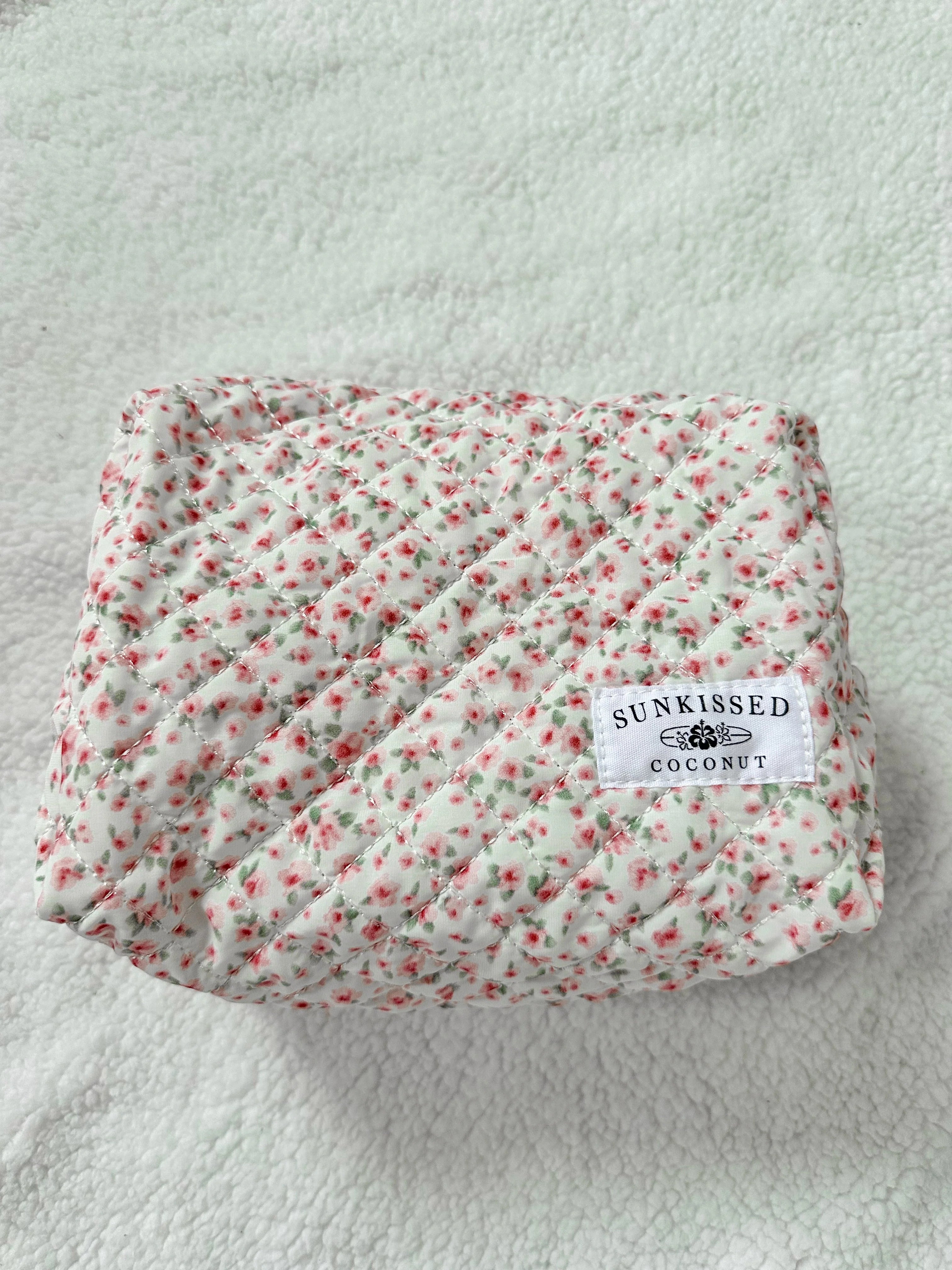 Large Miley Quilted Cosmetic Bag