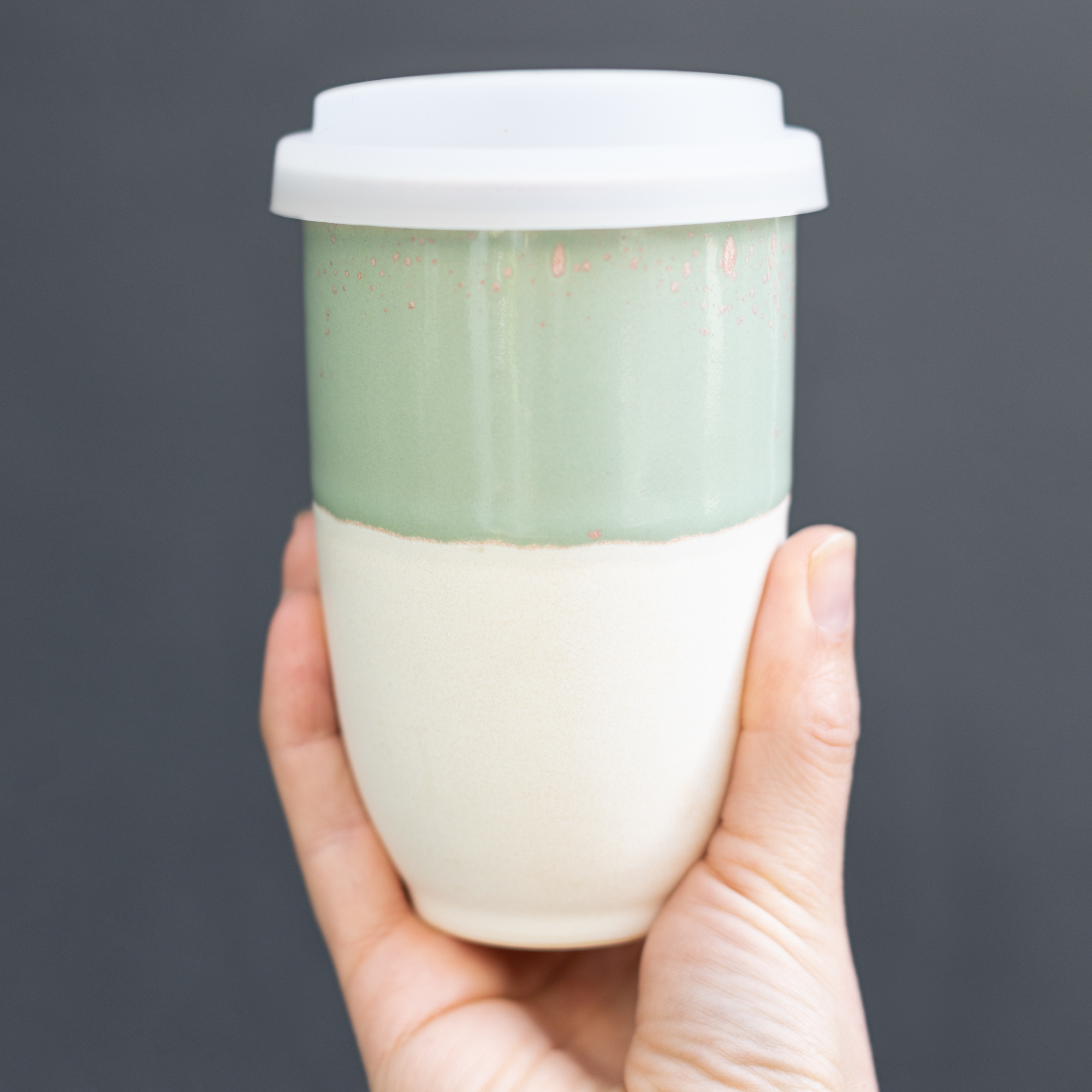 12oz Ceramic Mug with Sleeve and Lid