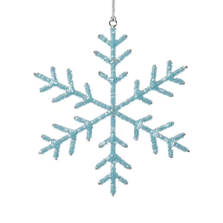 BEADED SNOWFLAKE ORNAMENT