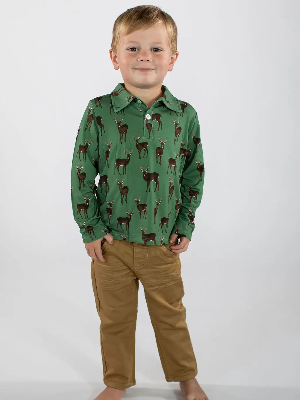 Goosies | Long Sleeve Polo Shirt Deer