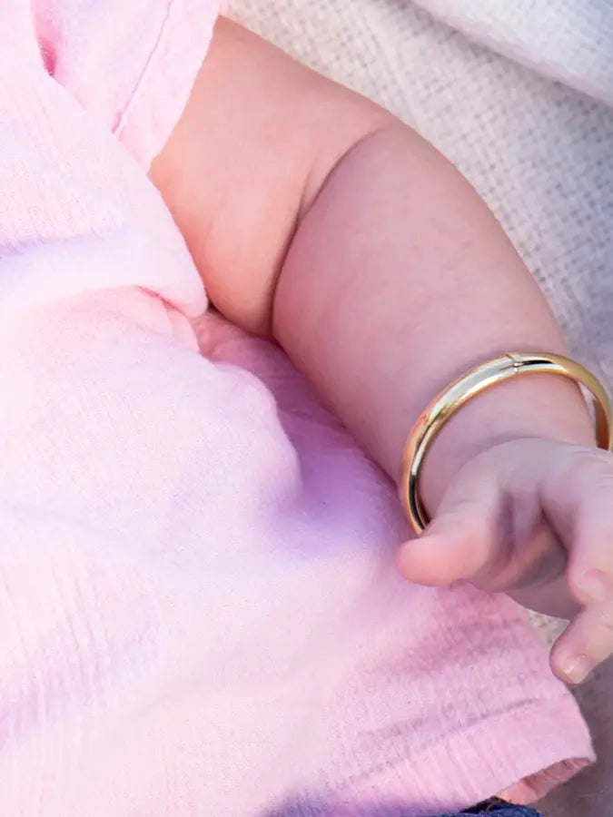 Cherished Moments | Classic Gold Baby Bangle