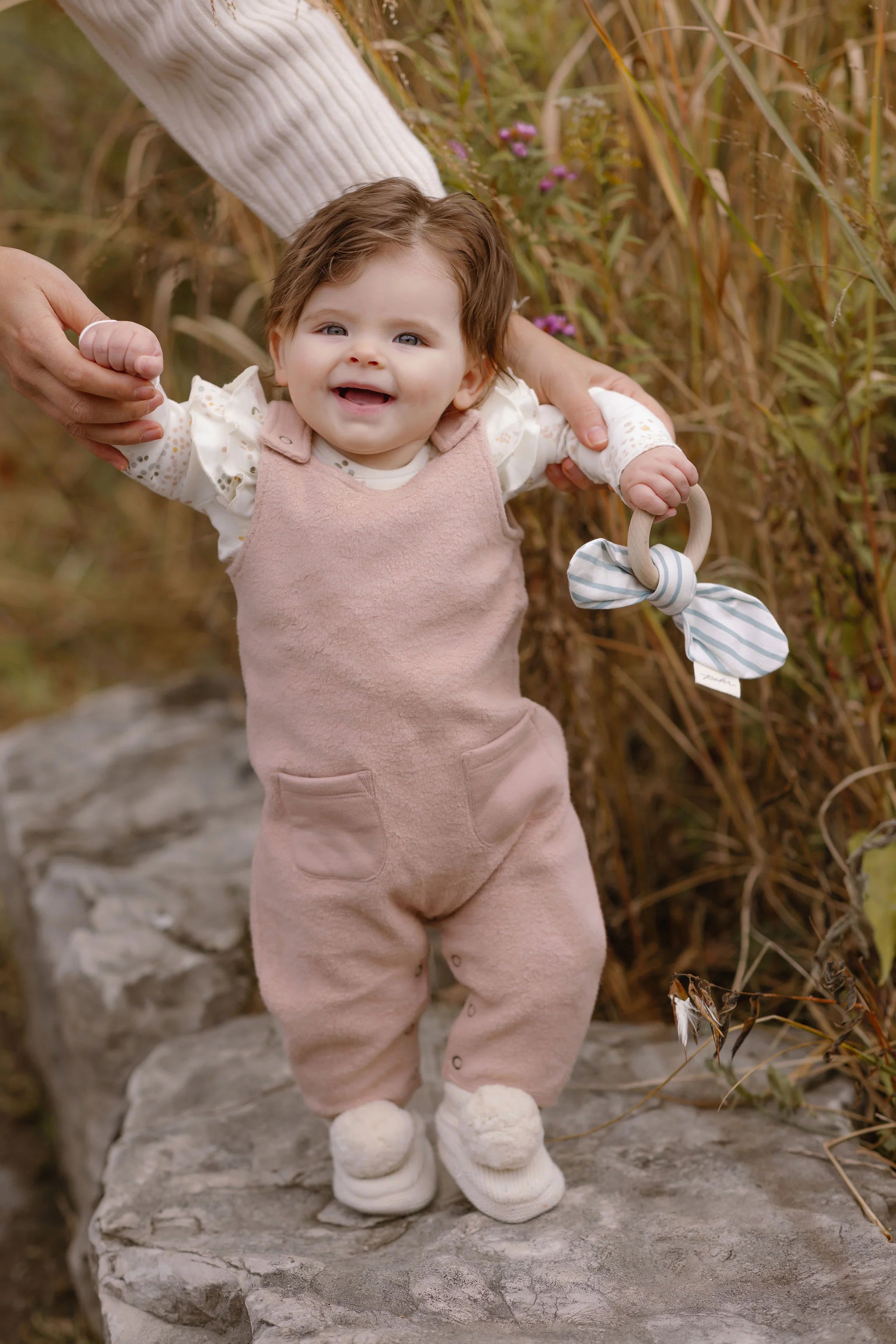 PEHR | Teddy Fleece Overall - Rose Pink