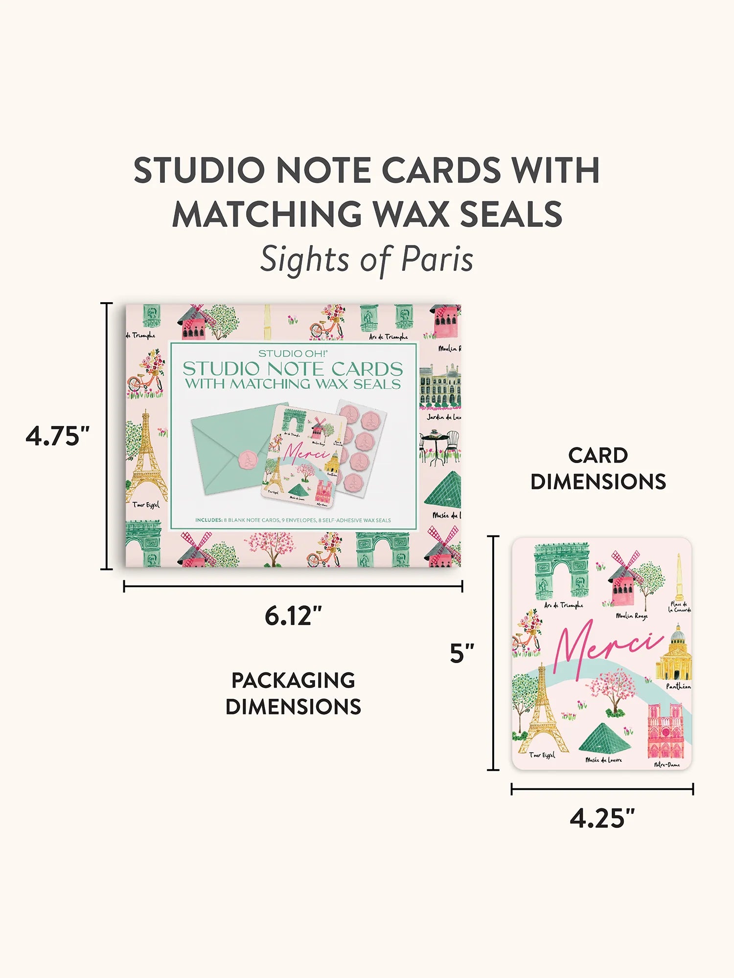 Studio Oh! | Note Card Sets with Matching Wax Seals
