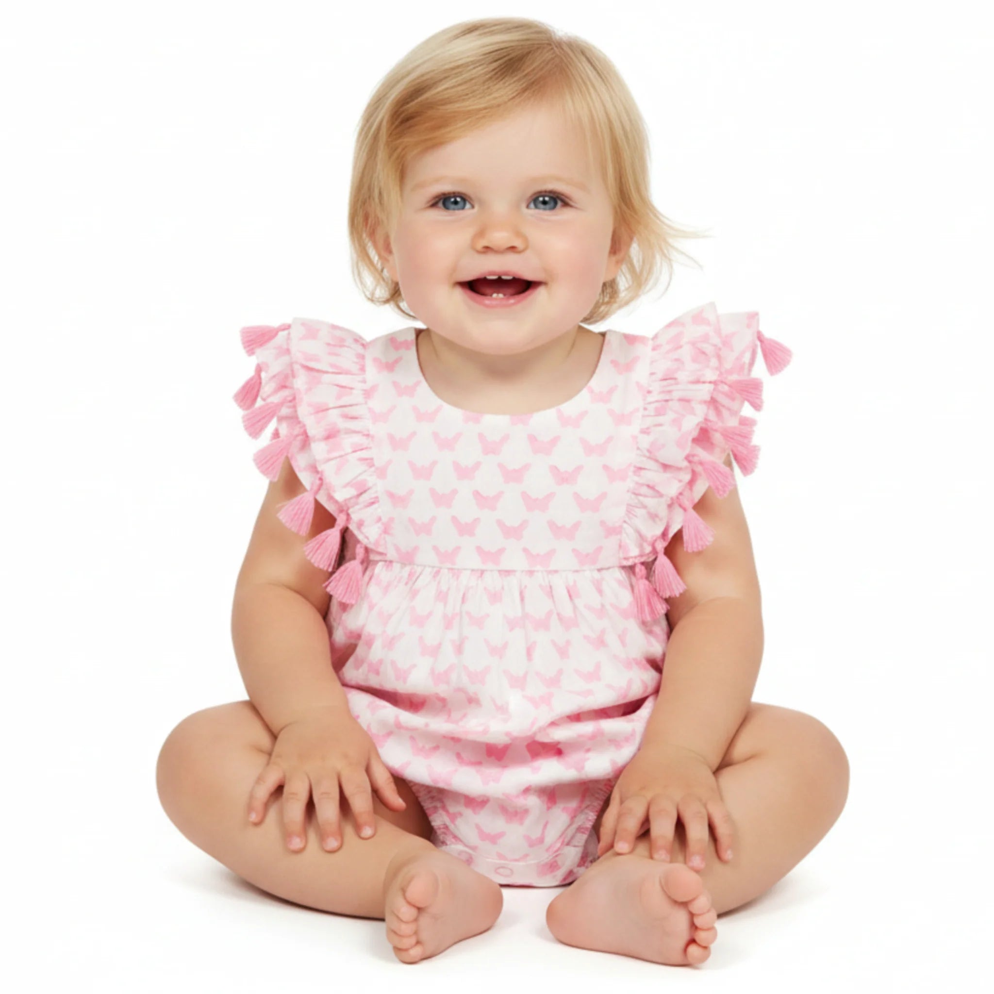 Anna Pink Butterfly Romper