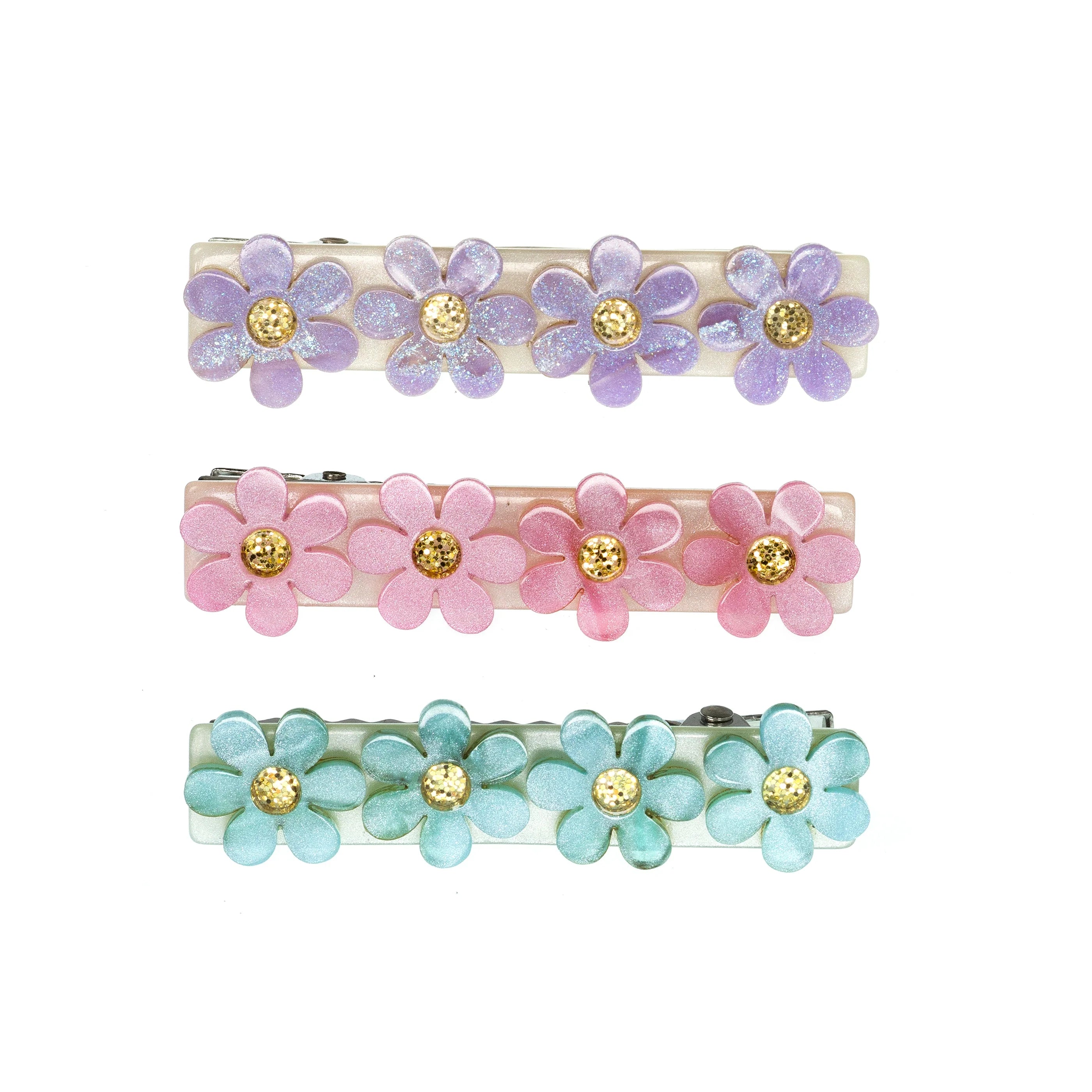 Shimmer Flowers Hair Clip