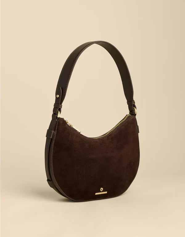 Siren Suede Lynn Espresso Hobo Bag