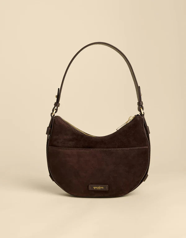 Siren Suede Lynn Espresso Hobo Bag