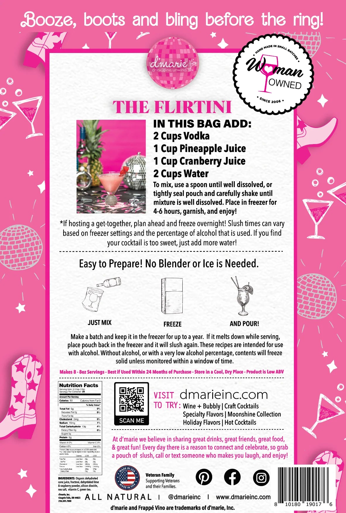 Flirtini Ready to Freeze Drink Pouch