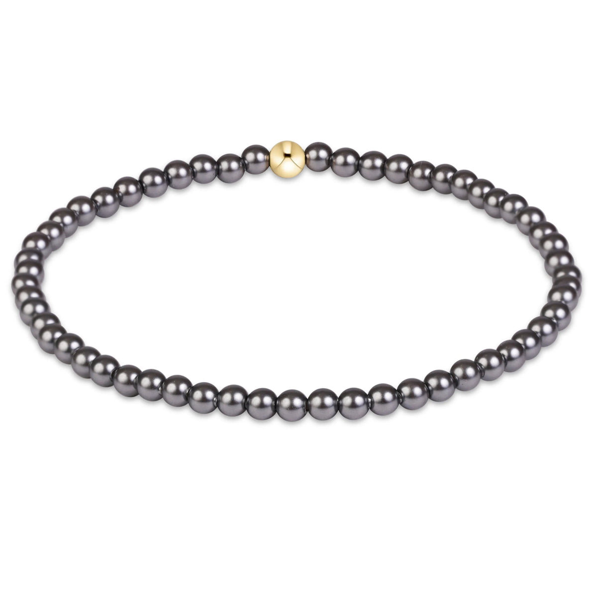 Classic Pearl Dark Grey Bracelets - 3mm-6mm