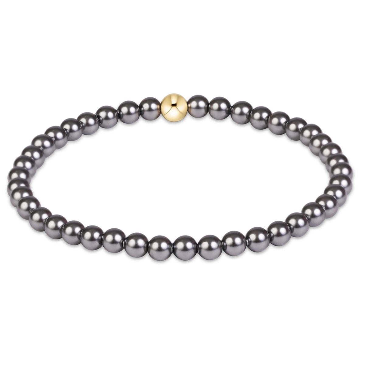 Classic Pearl Dark Grey Bracelets - 3mm-6mm
