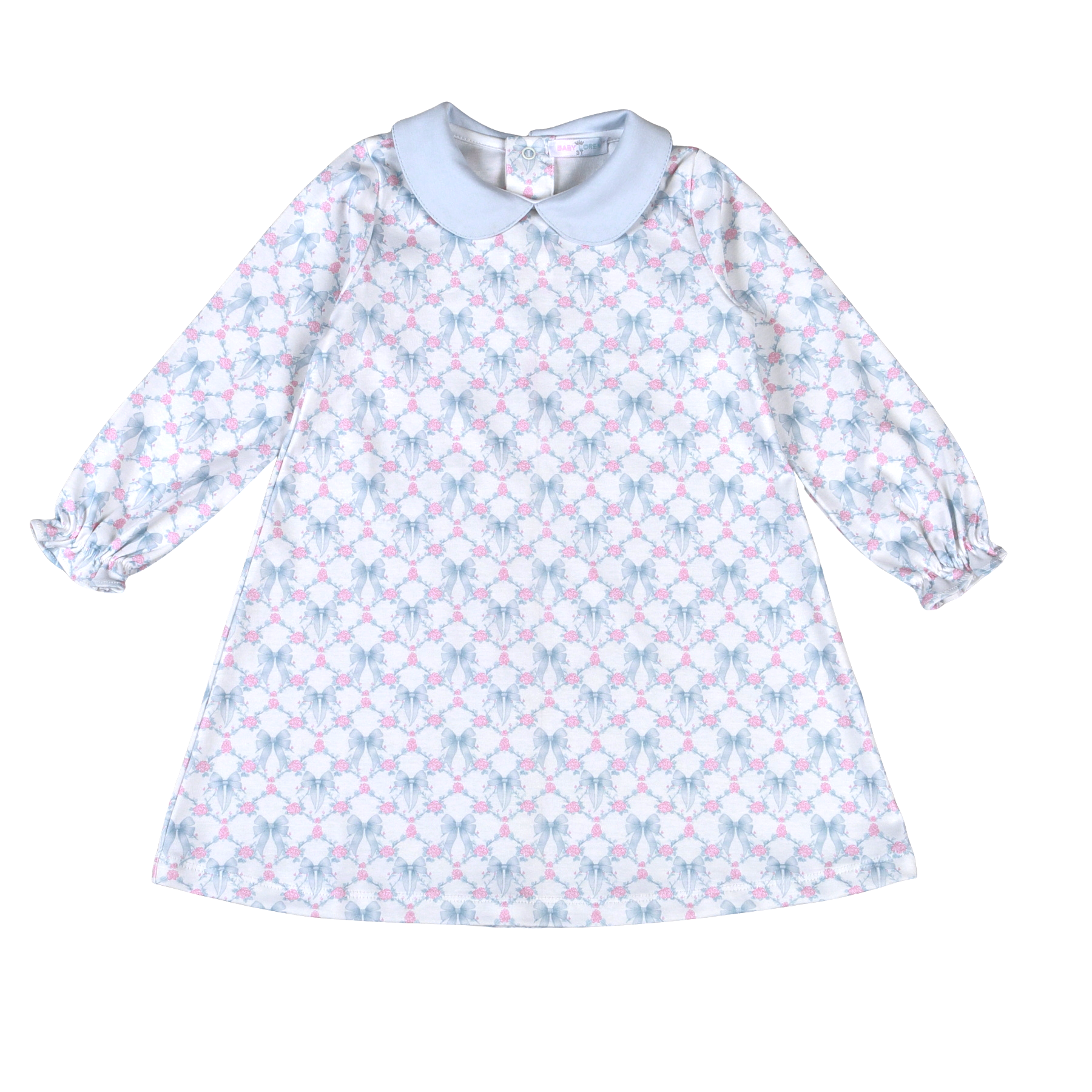 Blue Coquettes Pima Scallop Collar Dress