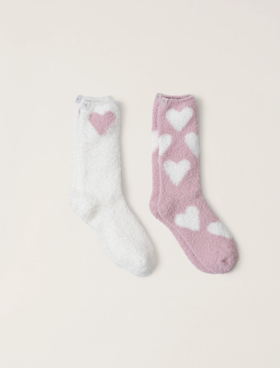 Barefoot Dreams | Cozychic® Heart Print Sock Set