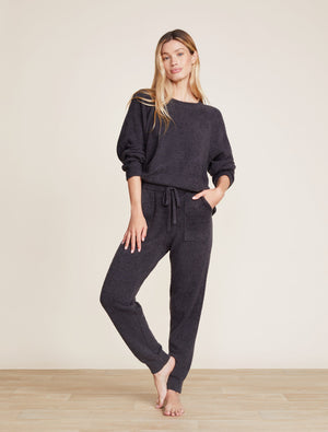 Barefoot Dreams | CozyChic Lite Rib Blocked Pullover - Carbon