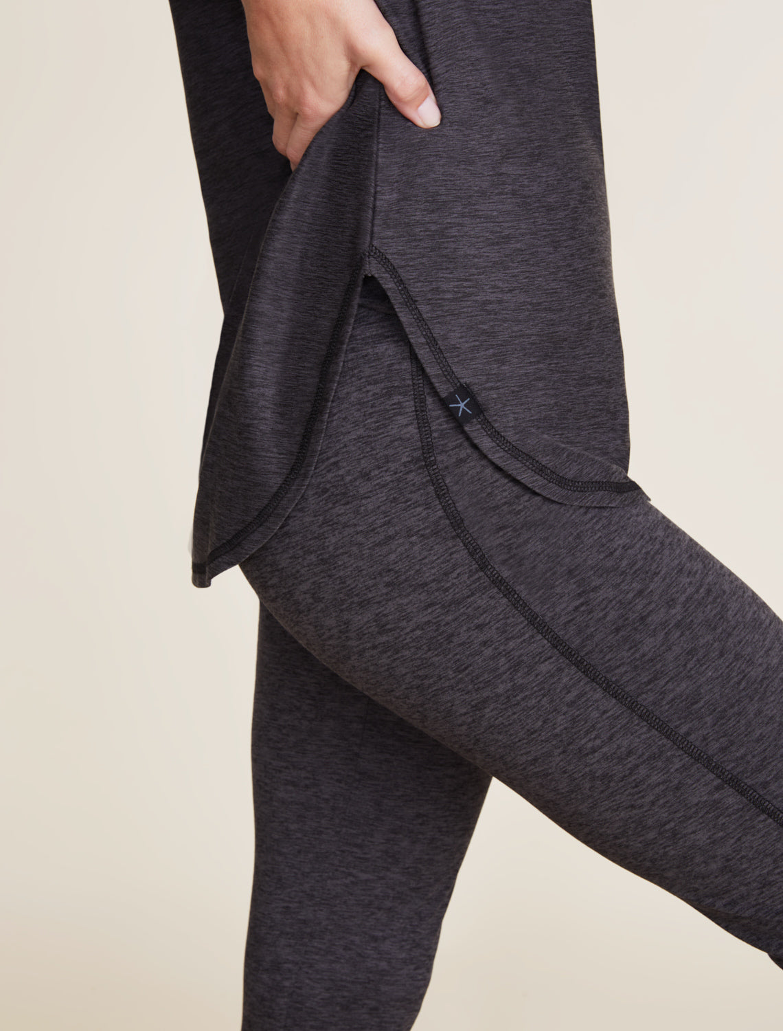 Beyond Yoga Cozy Fleece Foldover Sweatpant in Black | REVOLVE
