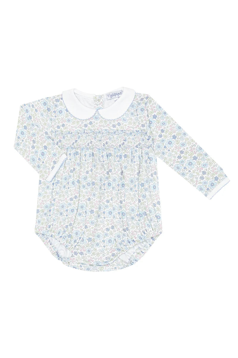 Blue Meadow Smocked Bubble
