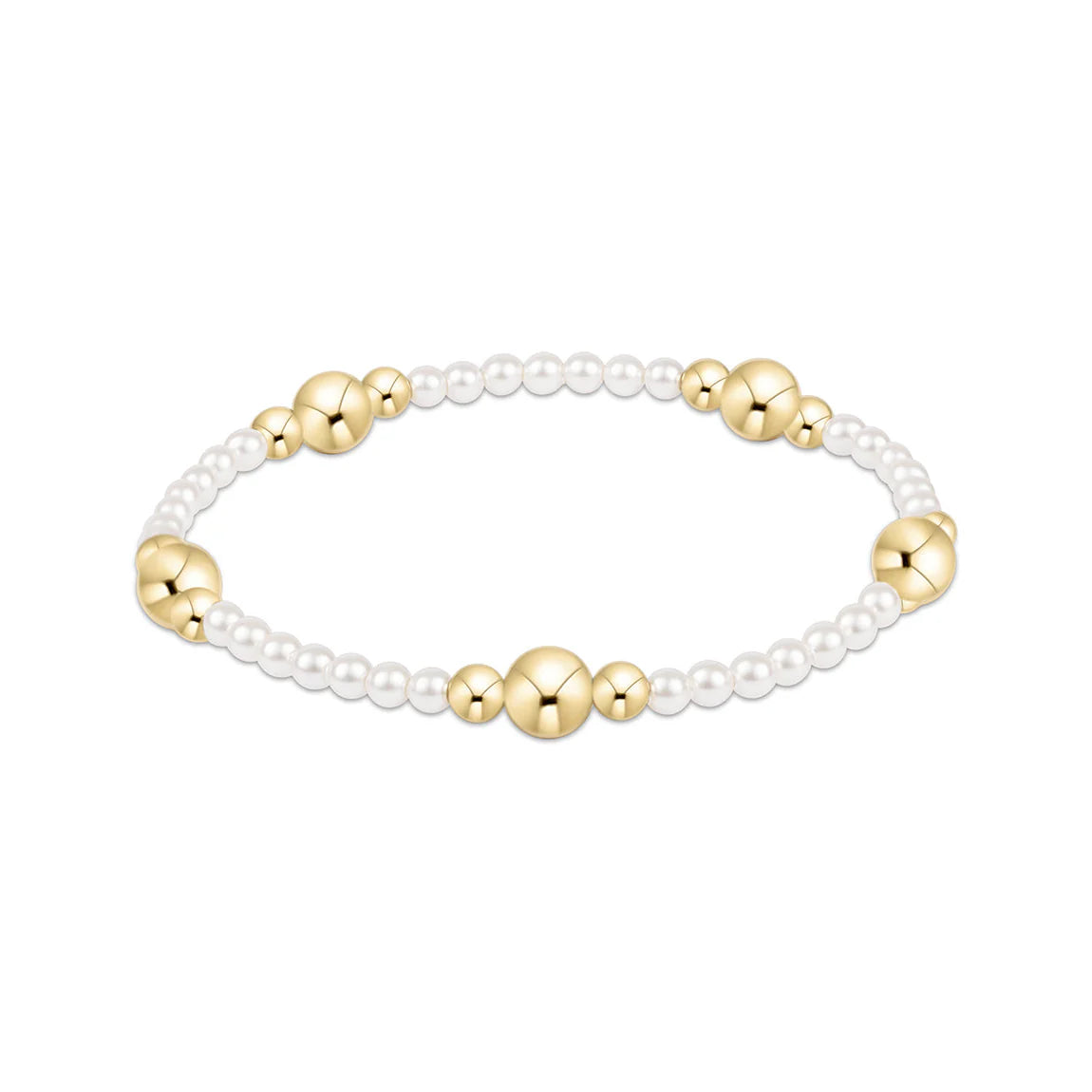 Purpose Gold 6mm Bead Bracelet - Pearl