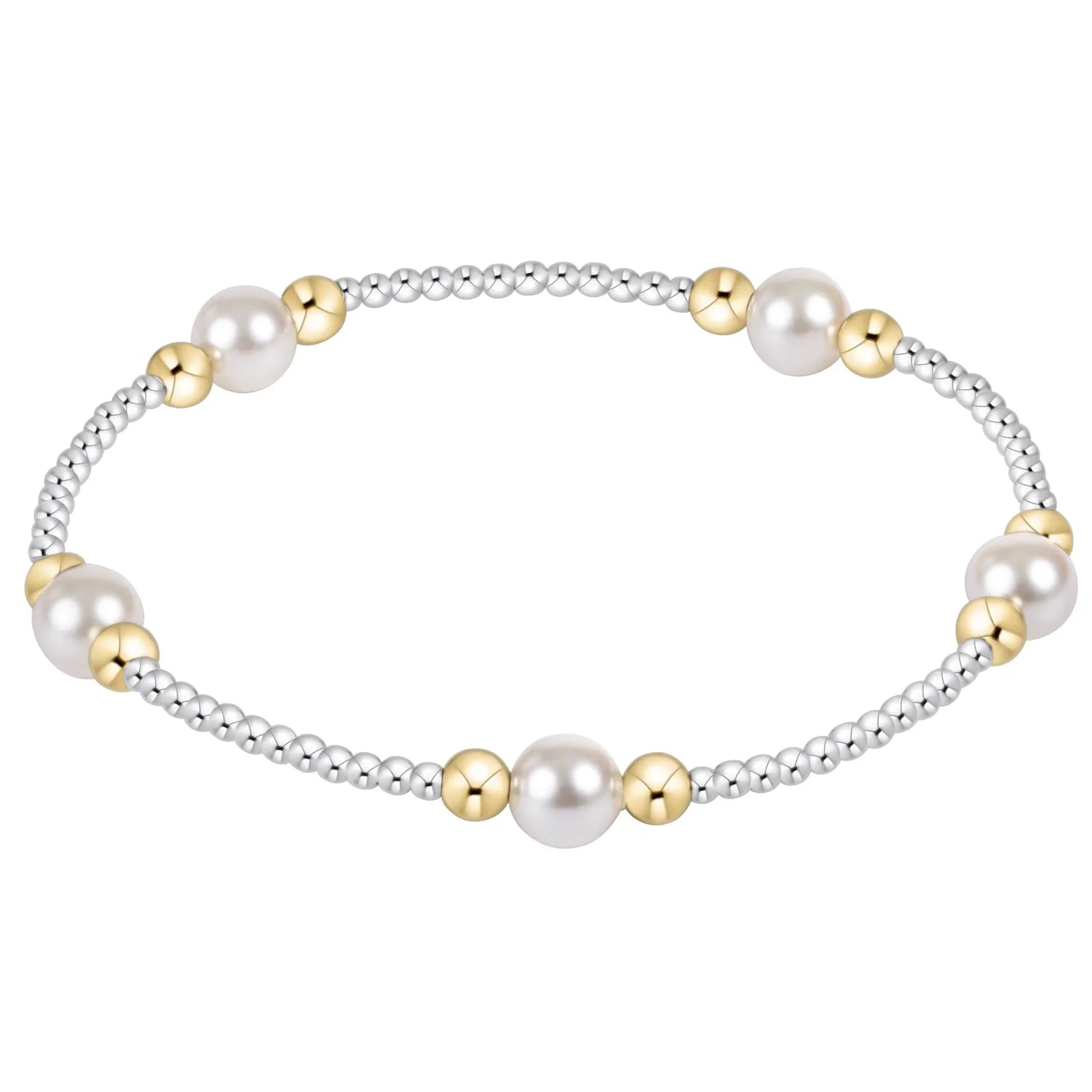 Purpose Pearl 6mm Bead Bracelet - Mixed Metal
