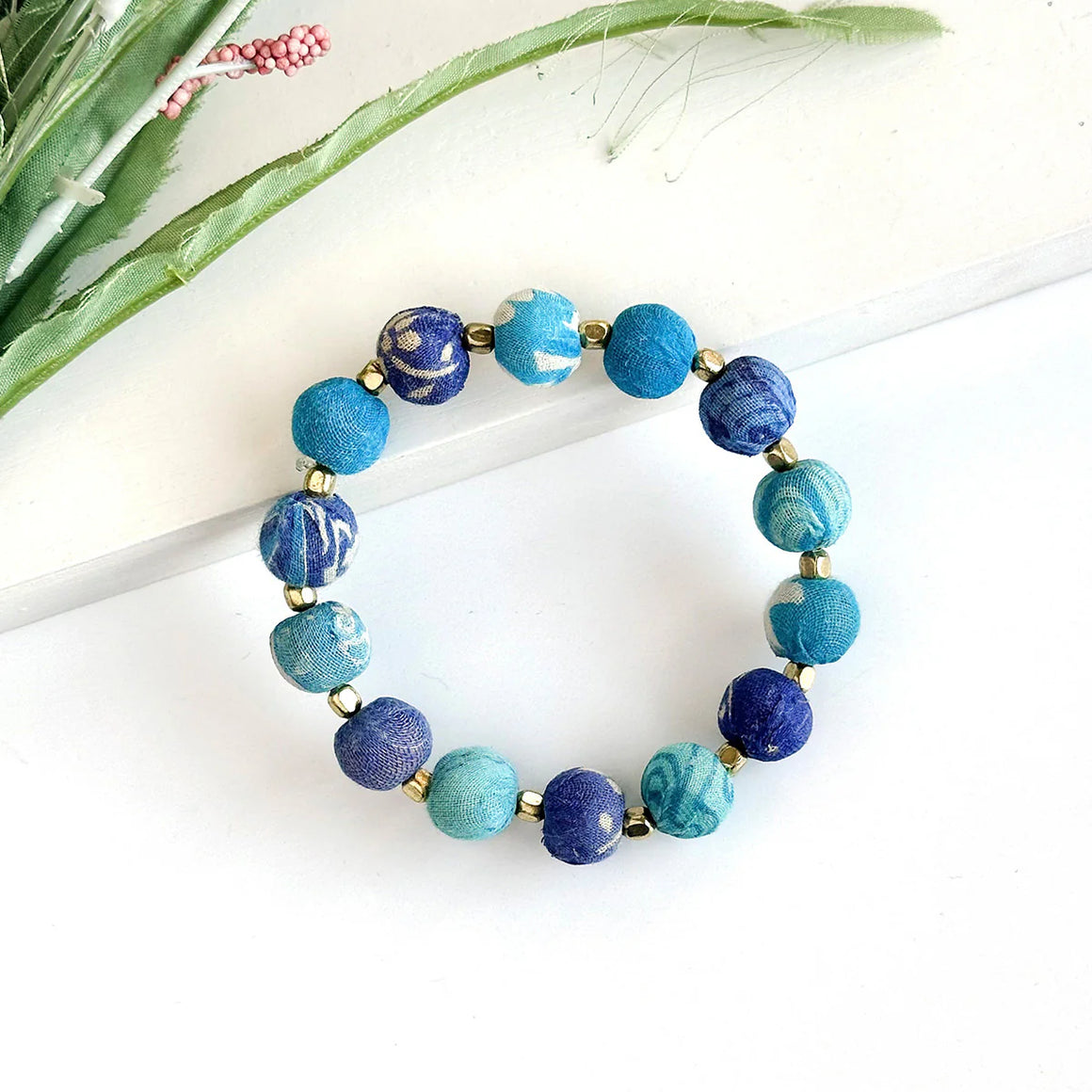 World Finds | Kantha Azure Bauble Bracelet