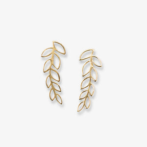 Ink + Alloy | Octavia Open Leaf Vine Drop Earrings