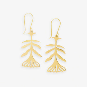 INK + ALLOY | Ingrid Botanical Abstract Floral Leaf Drop Earrings