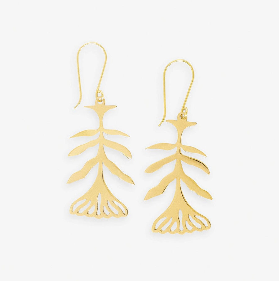 INK + ALLOY | Ingrid Botanical Abstract Floral Leaf Drop Earrings