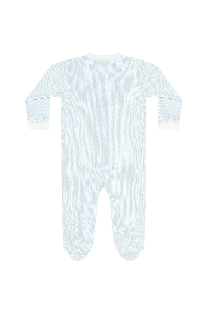 Herringbone Zipper Footie