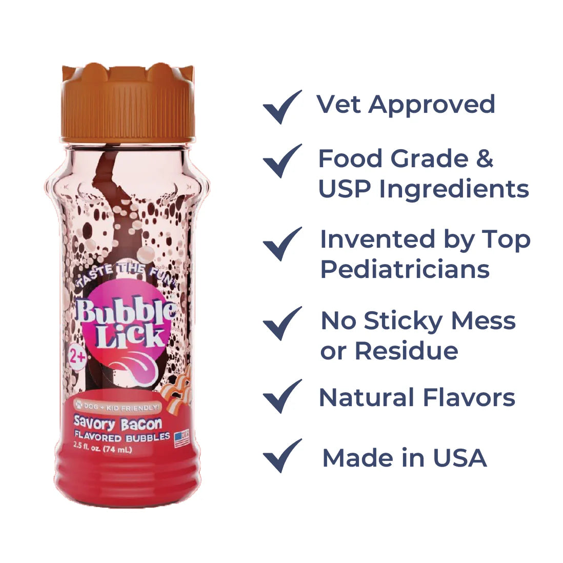 Toysmith | Bubblelick Edible Bubbles for Pets Maple Bacon