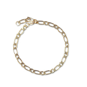 Lenny & Eva | Gilded Figaro Charm Bracelet