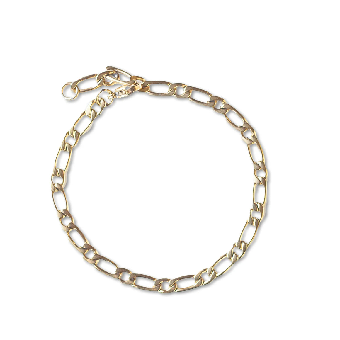 Lenny & Eva | Gilded Figaro Charm Bracelet