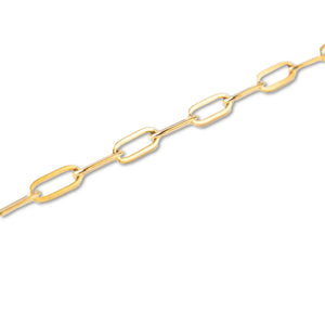 Lenny & Eva | Gilded Paper Clip Charm Bracelet