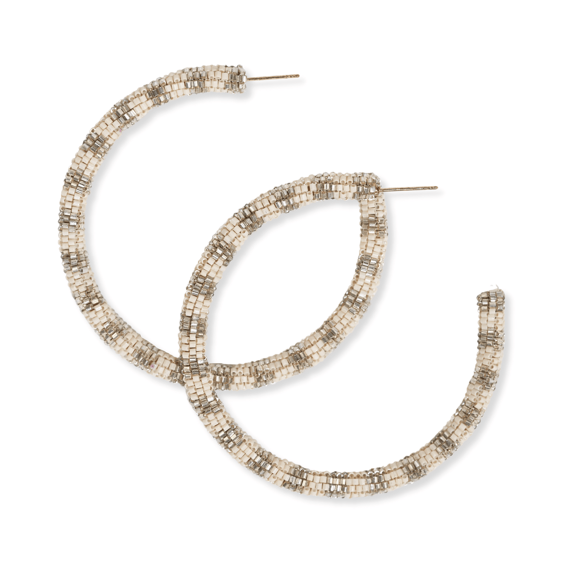 INK + ALLOY | Raquel Striped Hoop Earrings