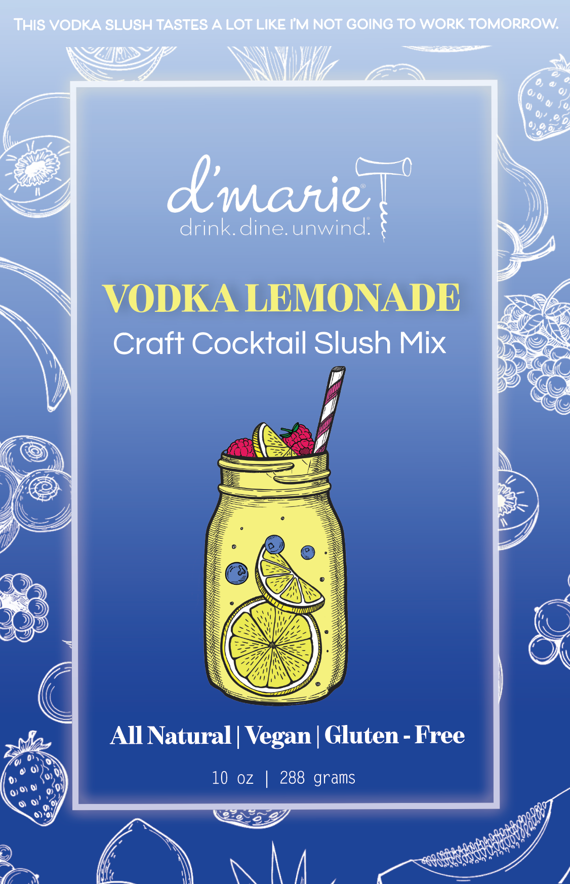 Vodka Lemonade Cocktail - Ready-To-Freeze Cocktail