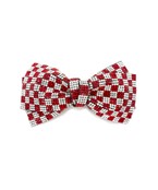 Charlotte's Web | Checkered Rhinestone Hair Bow Red/White