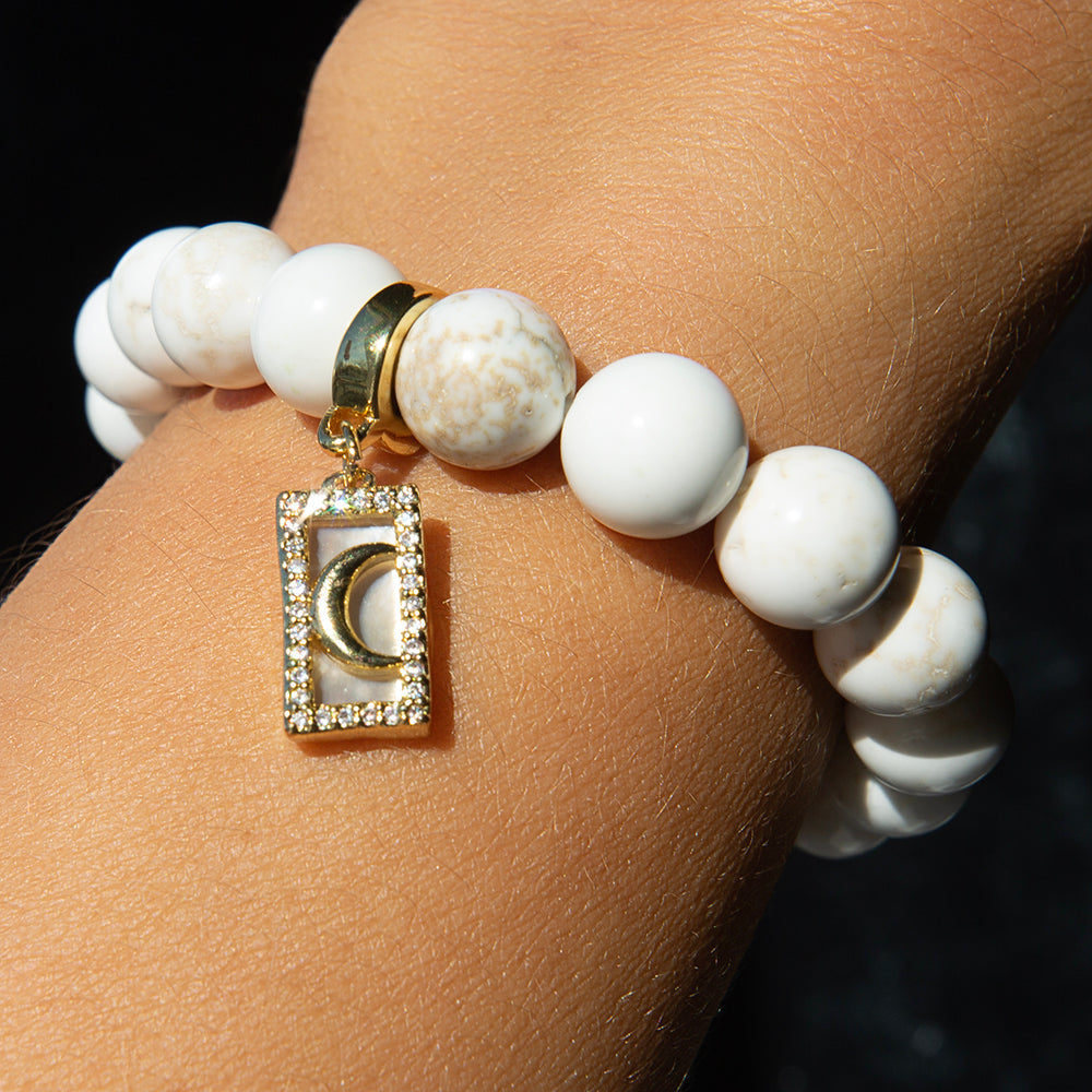 Lenny & Eva | Howlite and Charm Bracelets