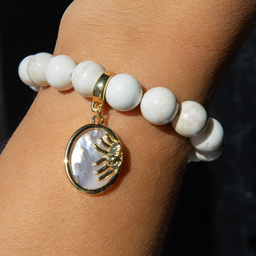 Lenny & Eva | Howlite and Charm Bracelets
