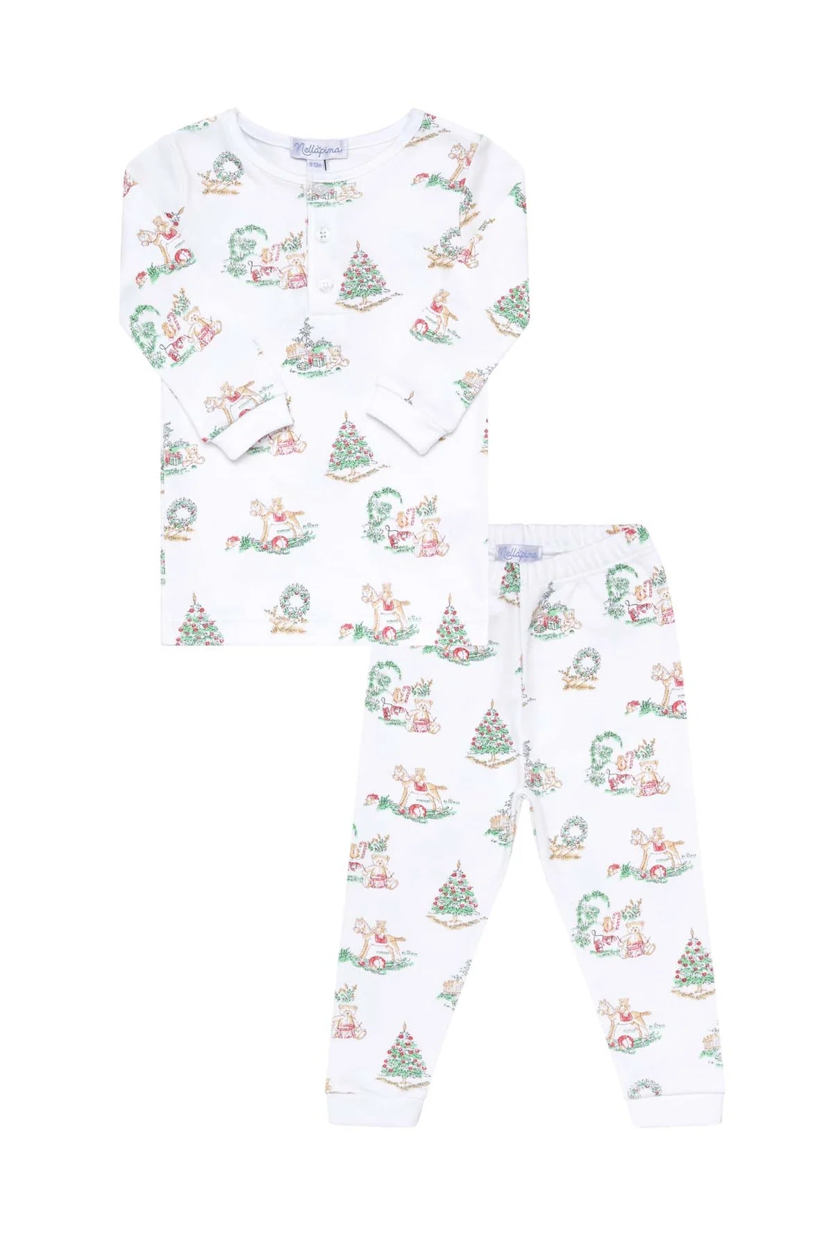 Nellapima | Boys Christmas Toile Pajamas