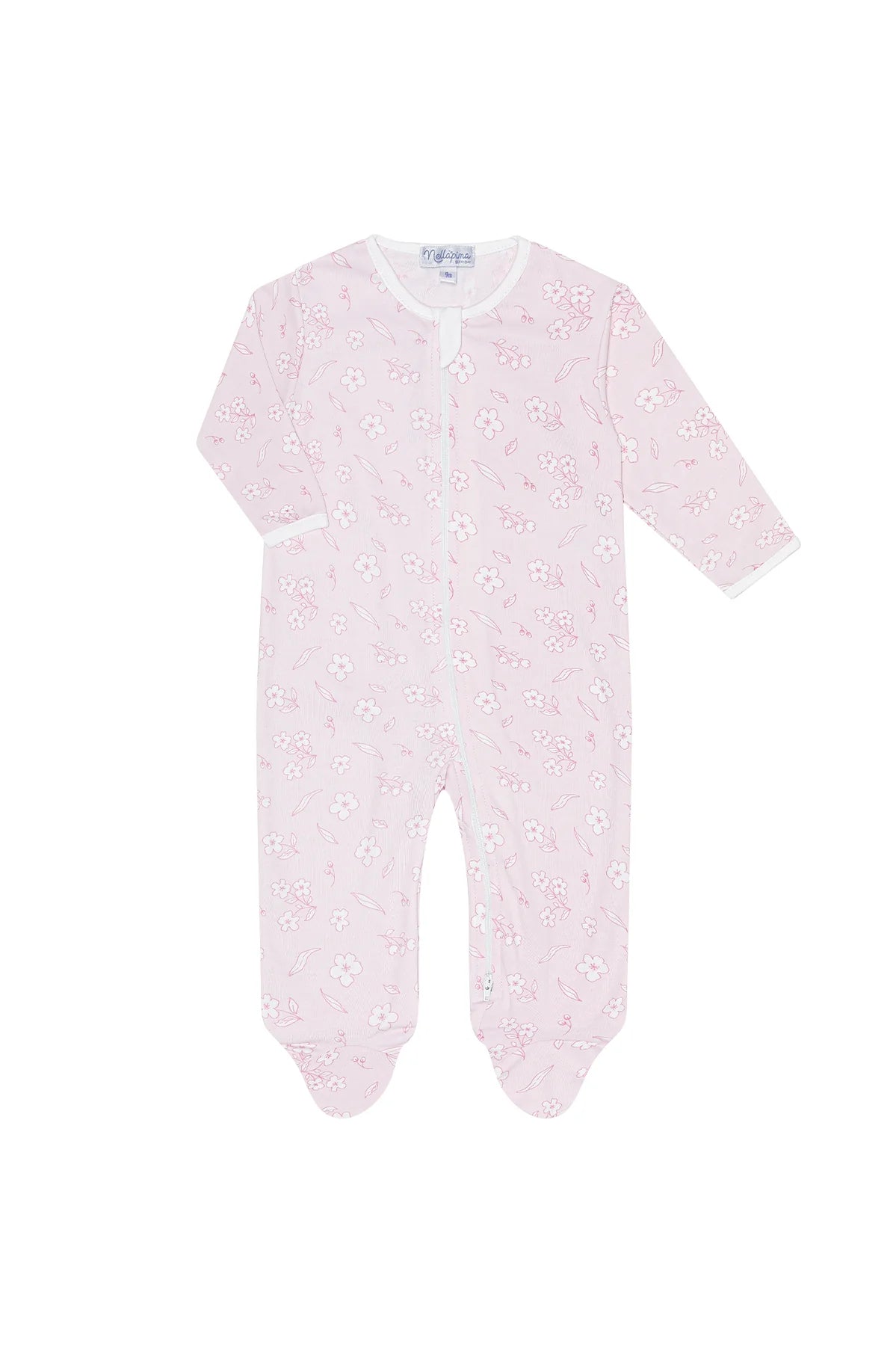 Cherry Blossom Zipper Footie