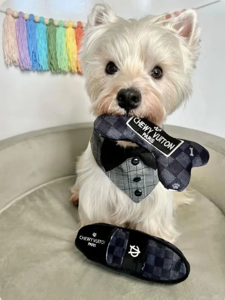 Haute Diggity Dog | Black Checker Chewy Vuitton Loafer
