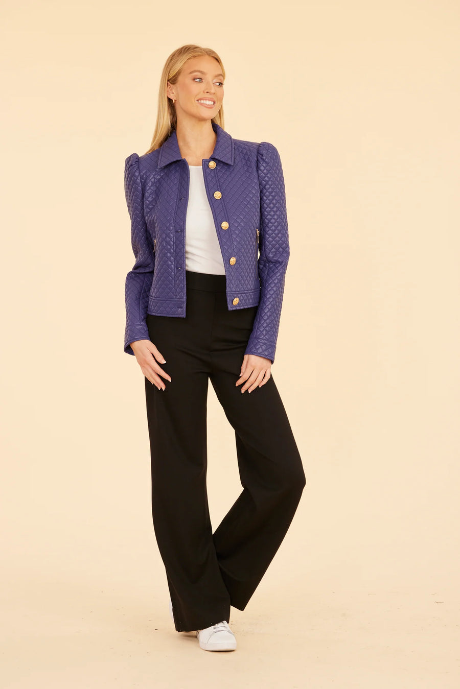 Dolce Cabo | Quilted Puff Shoulder Blazer