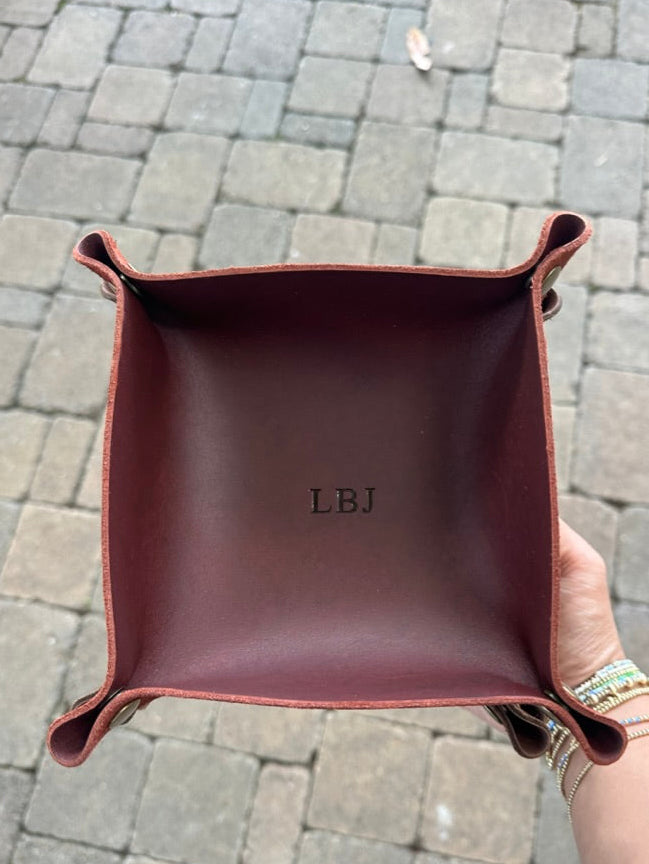 Leather Snap Valet Tray