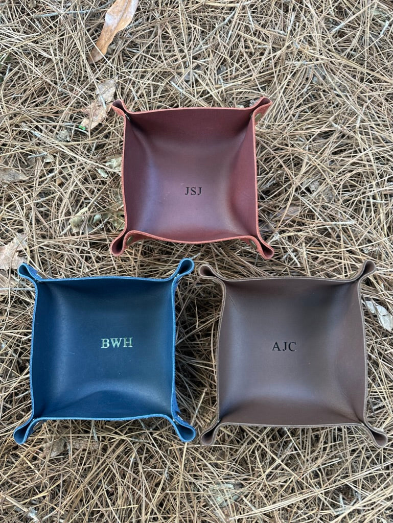 Leather Snap Valet Tray