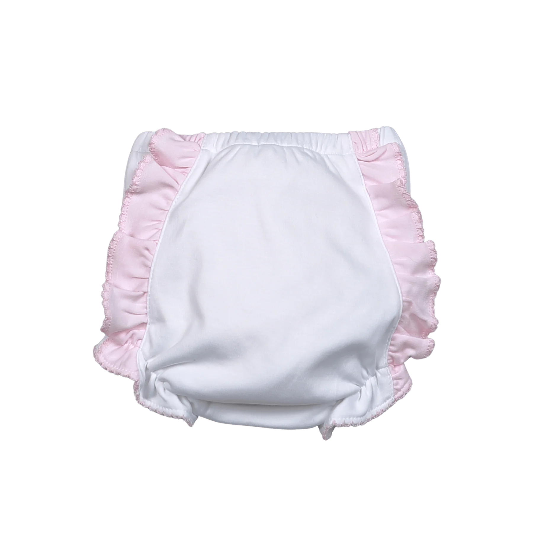 Baby Loren | Pima Cotton Diaper Cover with Pink Ruffle