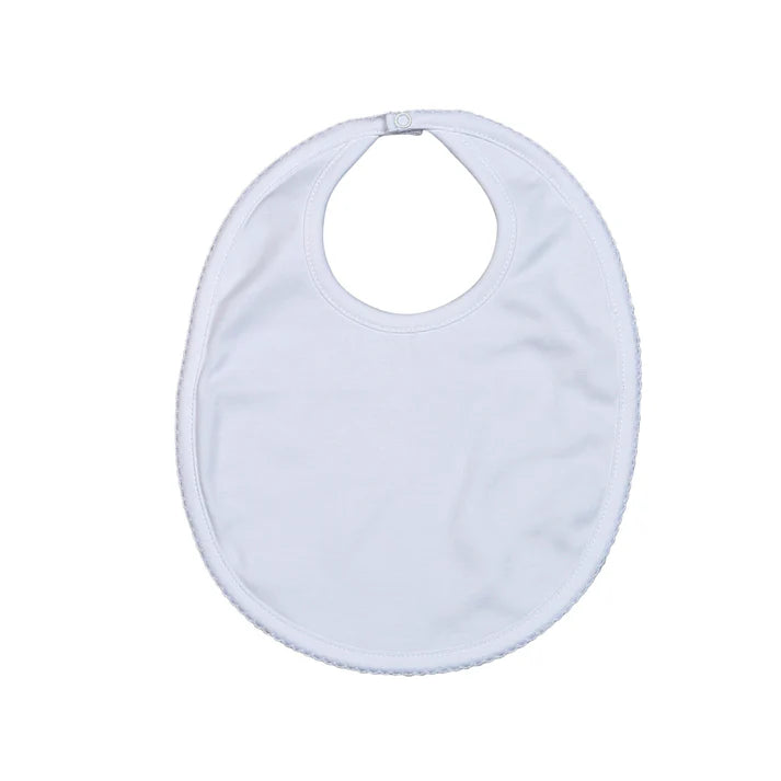 Baby Loren | White Picot Trim Bib