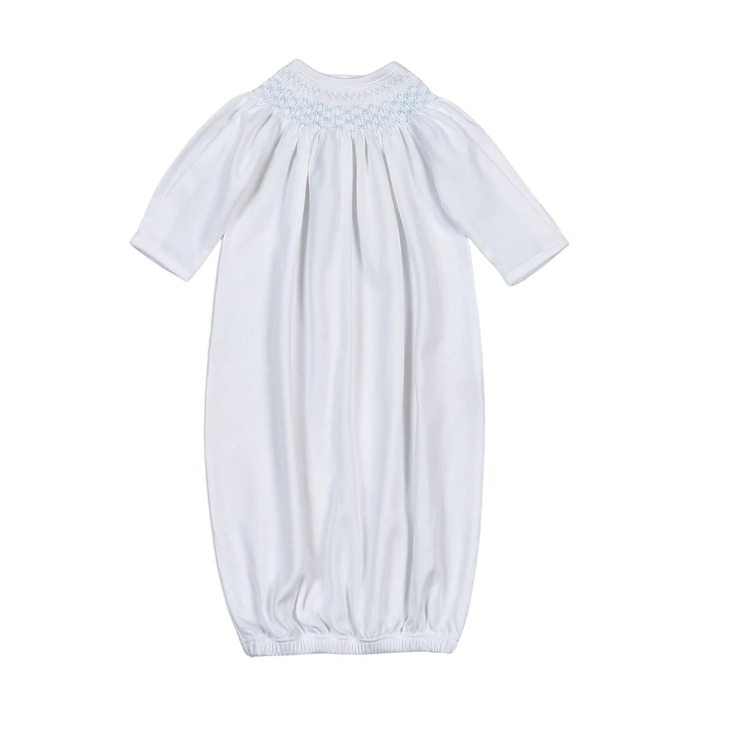 Tim White/Blue Smocked Bishop Gown