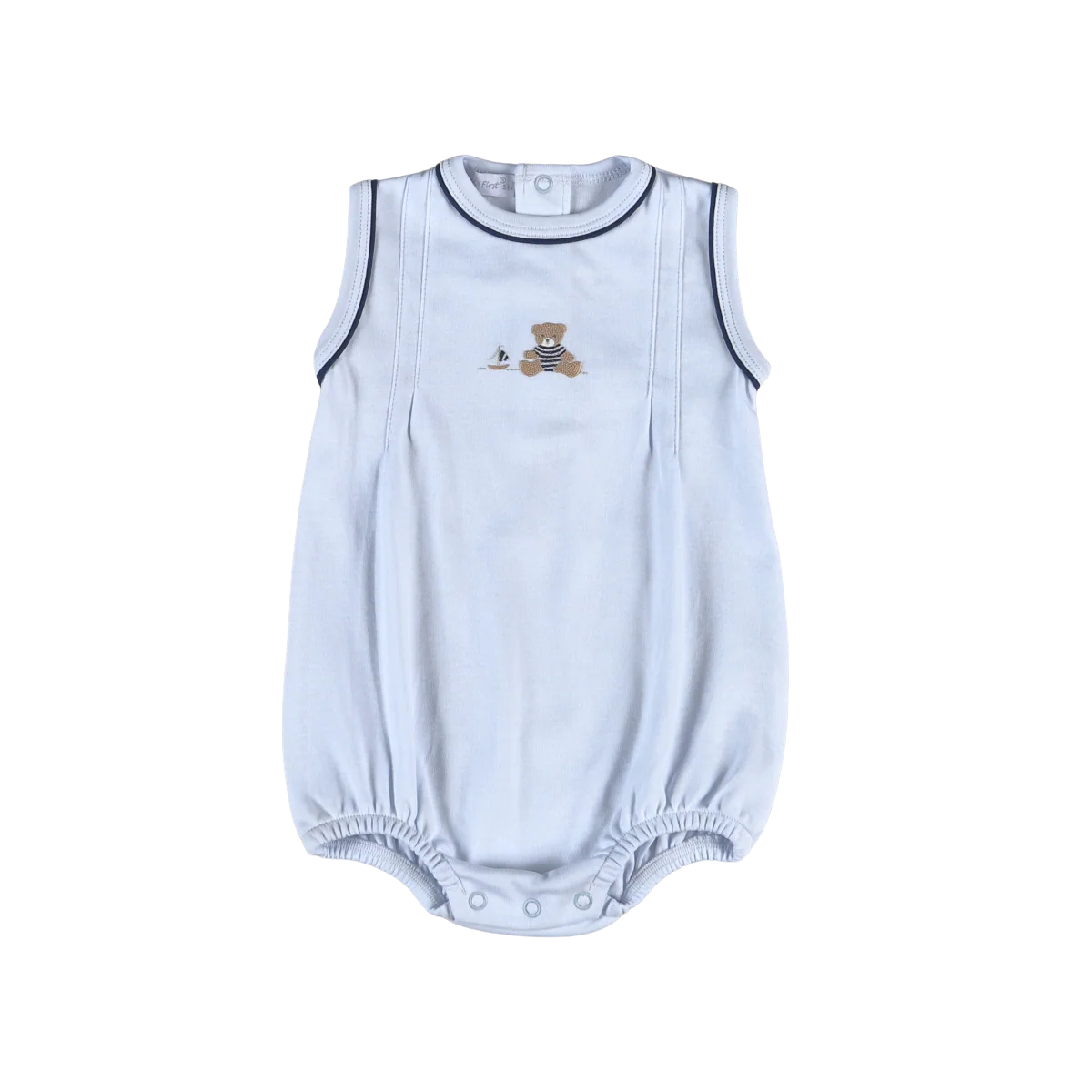 Baby Loren | Blue Mariner Bear Hand Hand Embroidery Bubble