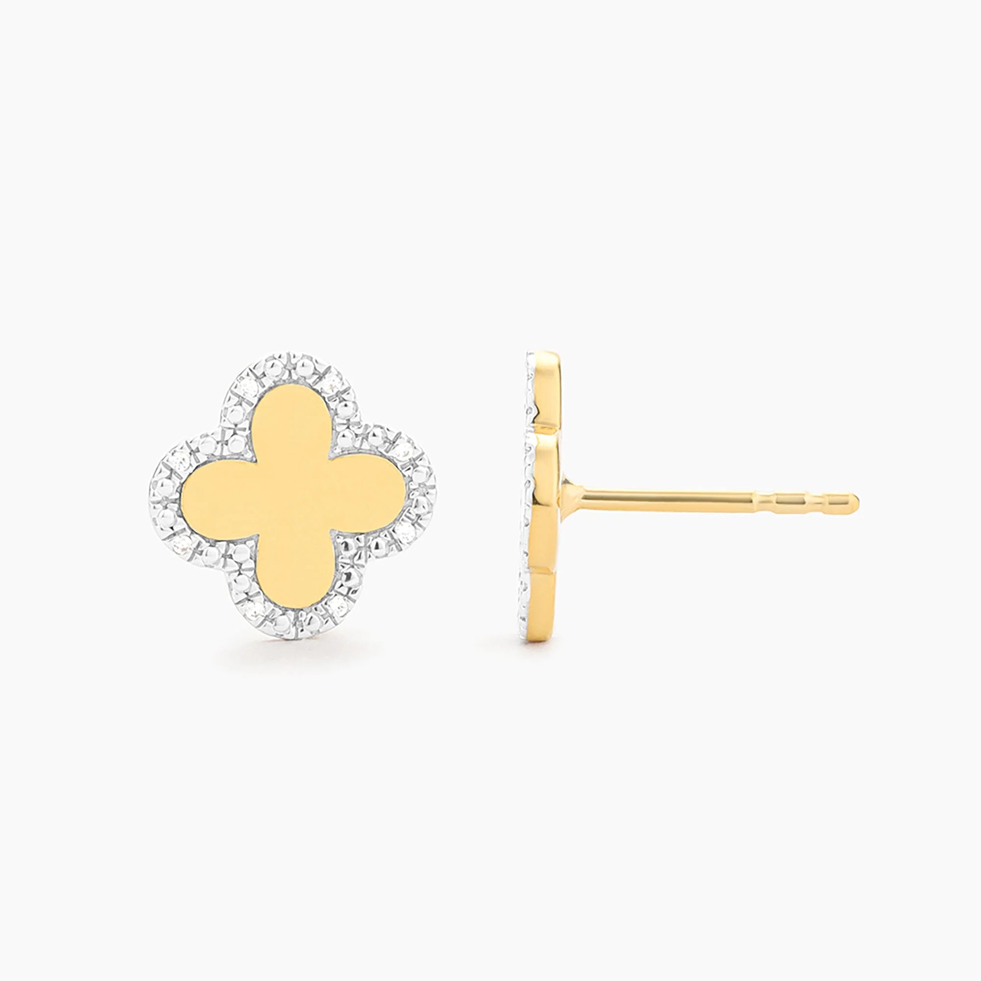 Waterproof Classic Bloom Clover Stud Earrings