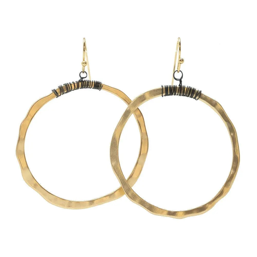 Hoop No.17 Wire Wrapped Earring